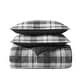 preview thumbnail 4 of 7, Nautica Crossview Plaid Microsuede Reversible Charcoal Comforter Set