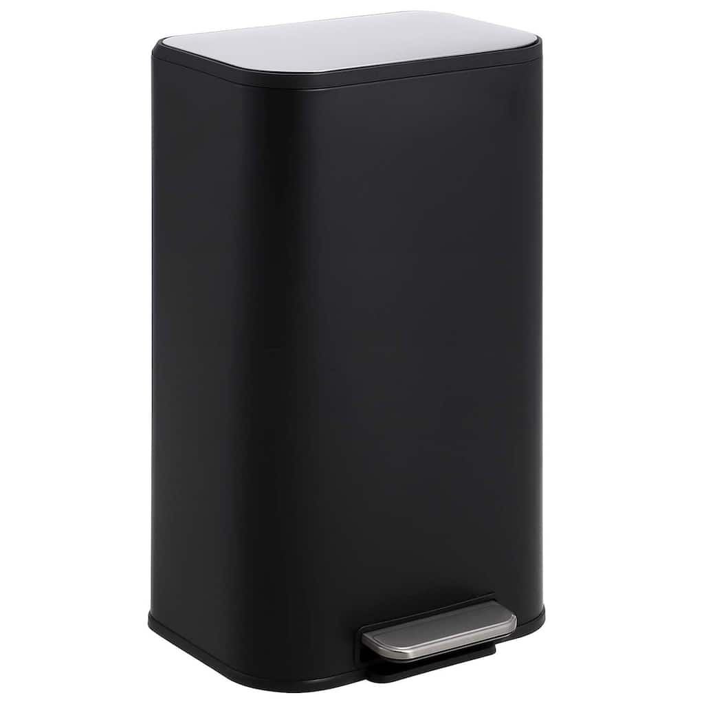 8 Gallon Trash Can with Soft Close Lid for Bathroom, Kitchen, Home, Office