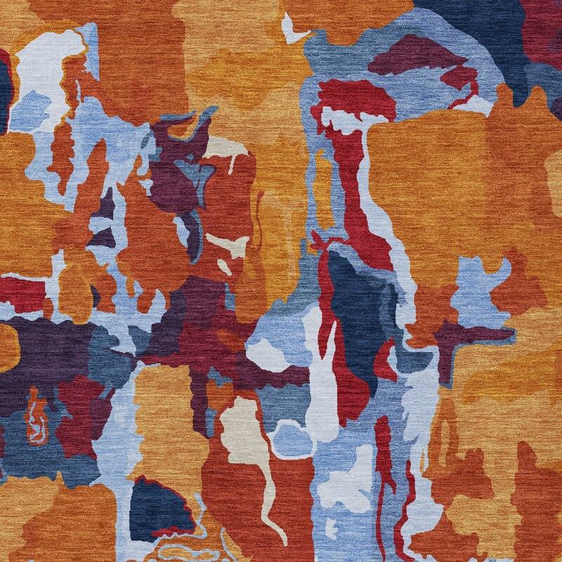HomeRoots Abstract Transitional Rectangle Outdoor Rug