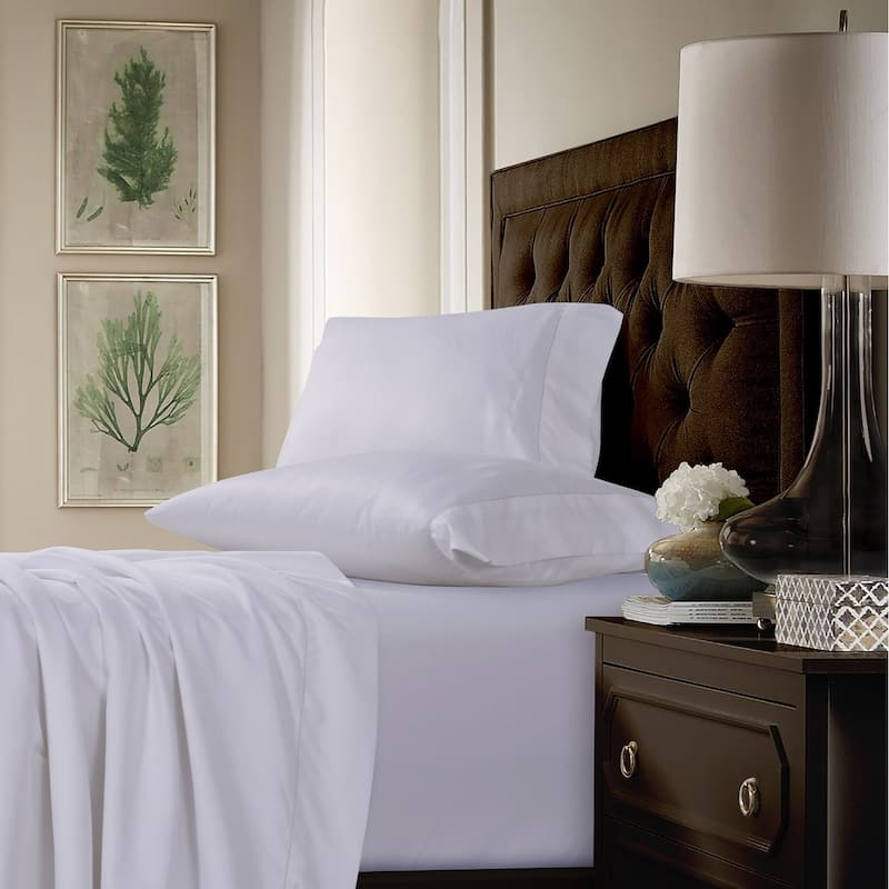 750 Thread Count Cotton Sateen Pillowcases (Set of 2) - Standard - White