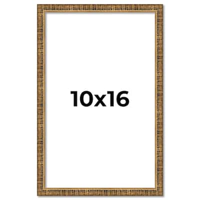 10x16 Frame Gold Solid Wood Picture Frame - Complete Modern Photo