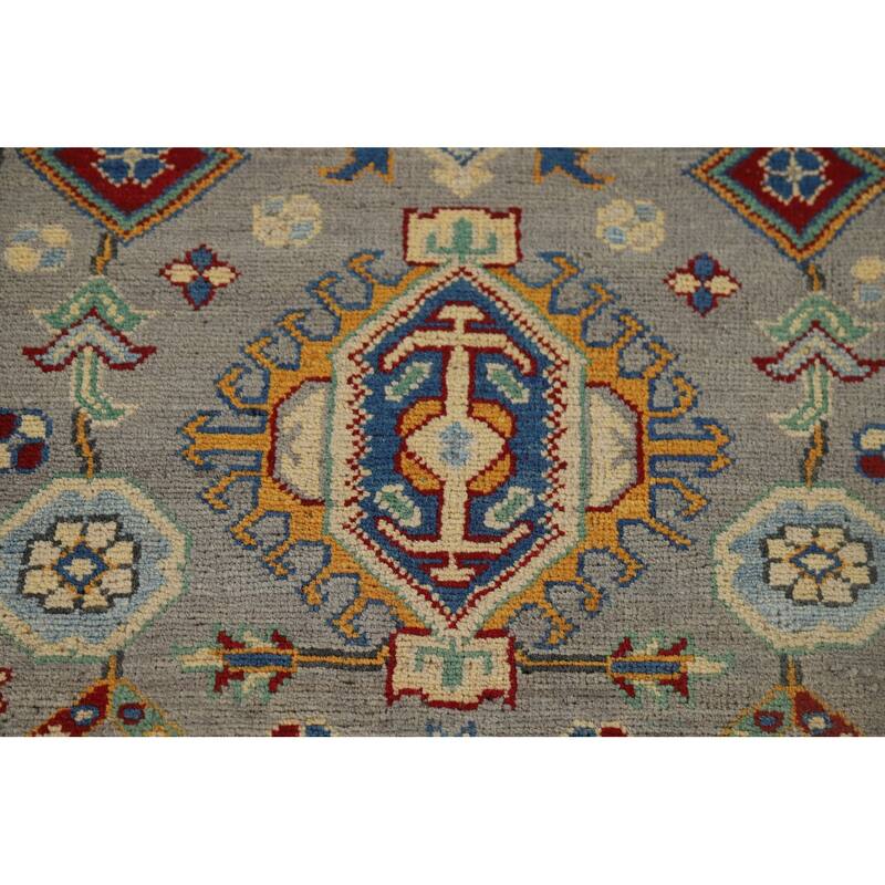 Kazak Oriental Runner Rug Hand-Knotted Wool Carpet - 2'8" x 16'4"