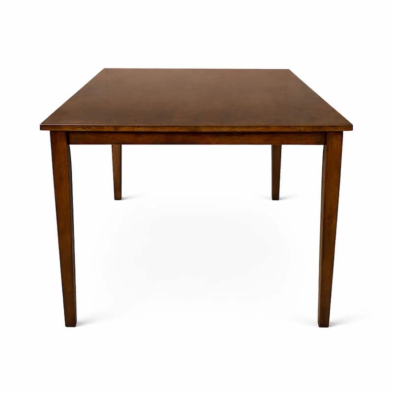 Modern 59 Inch Rectangular Dining Table, Black, White or Oak Finish, Solid Rubberwood