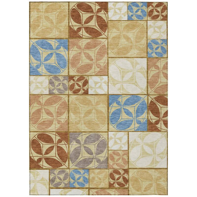 Machine Washable Indoor/ Outdoor Patch Lupton Chantille Rug