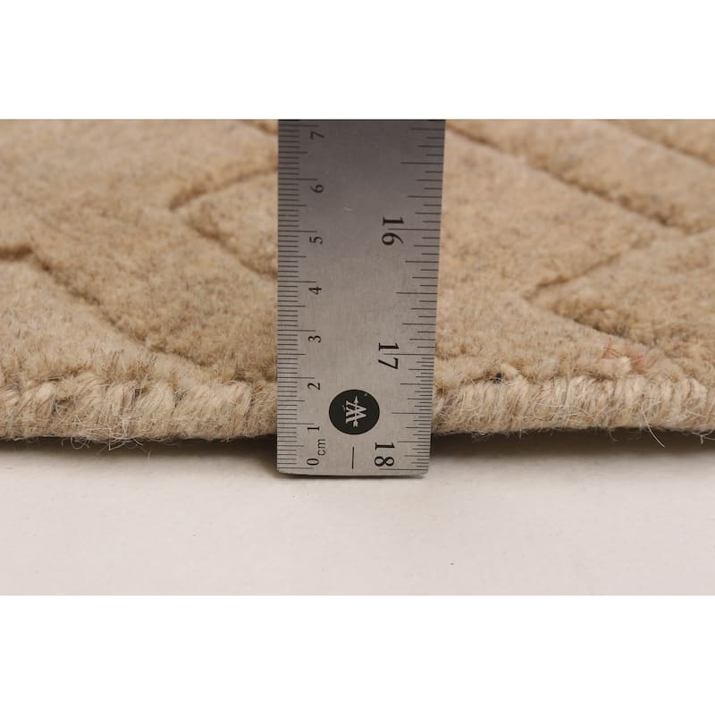 Kashkuli Gabbeh Tan Rug 5'4" x 5'4" - 5'4 x 5'4