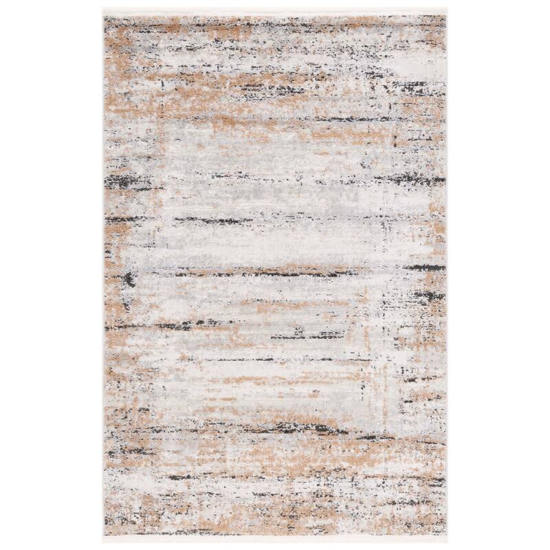 SAFAVIEH Shivan Toshie Modern & Contemporary Rug - 4' x 6' - Grey/Gold