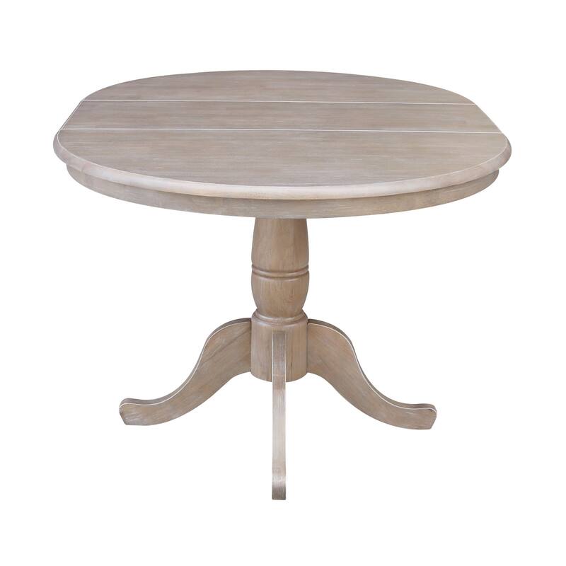 The Gray Barn Jalisco 36-inch Round Top Pedestal Table with 12-inch Leaf