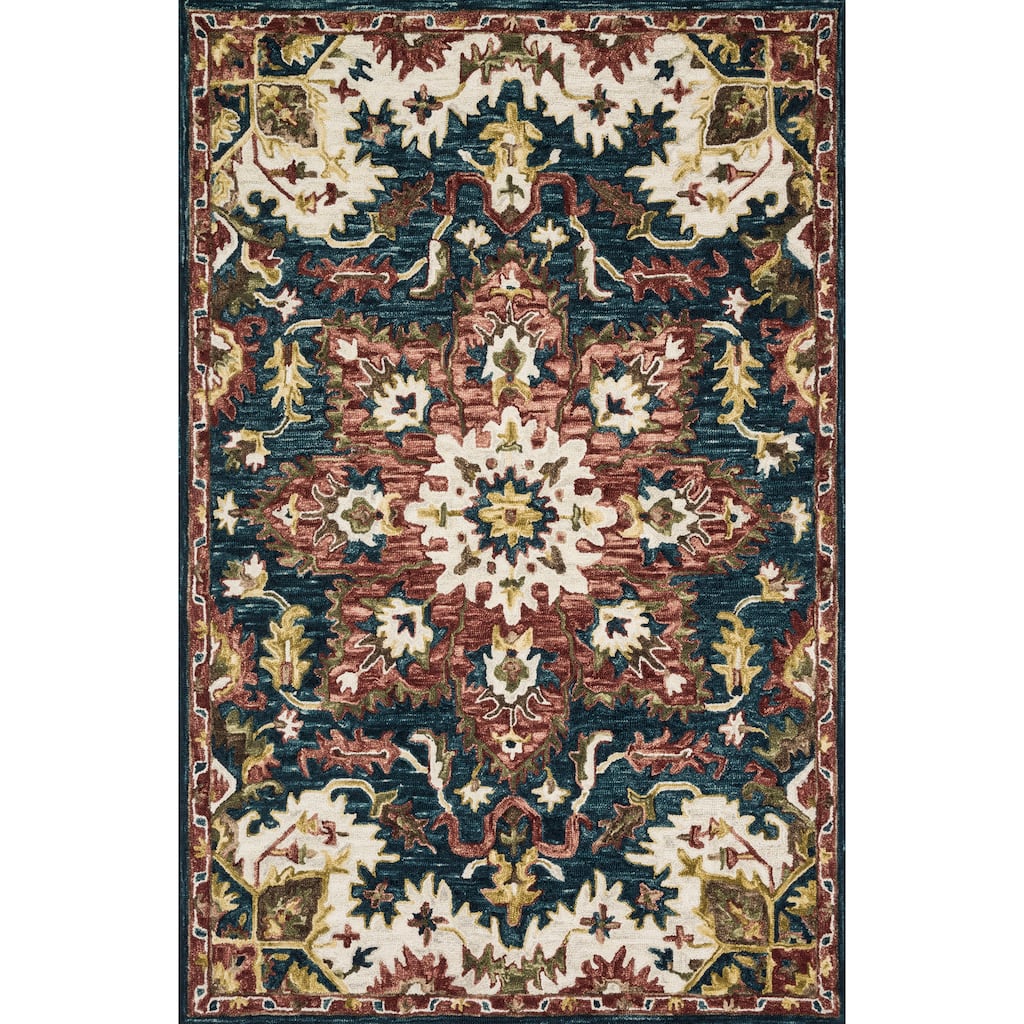 Alexander Home Madeline Wool Hand-hoooked Star Boho Rug