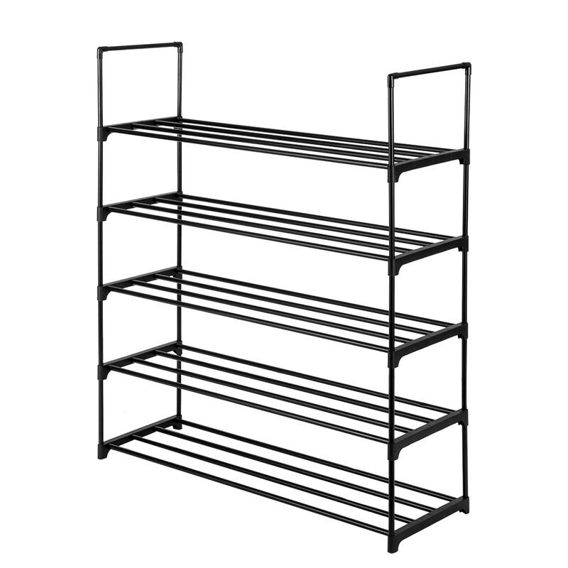 Metal Tower Shoe Rack Shelf Storage Organizer For Entryway, Hallway