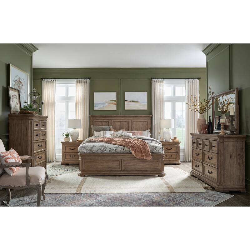 Magnussen Home Adler Court Florentine Walnut Panel Bed