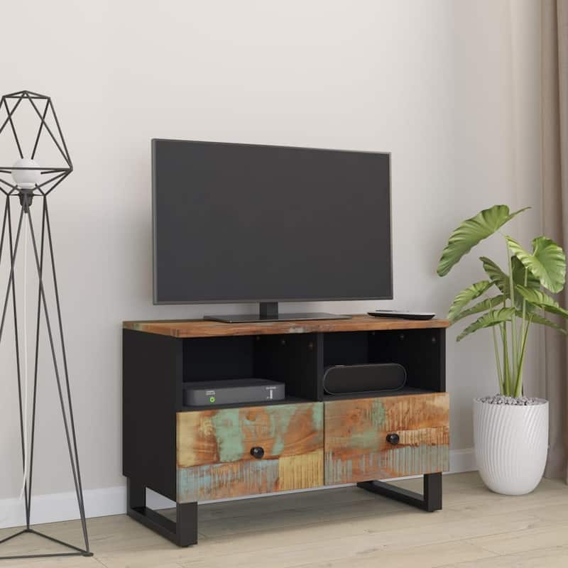vidaXL TV Stand 27.6"x13"x18.1" Solid Wood Mango