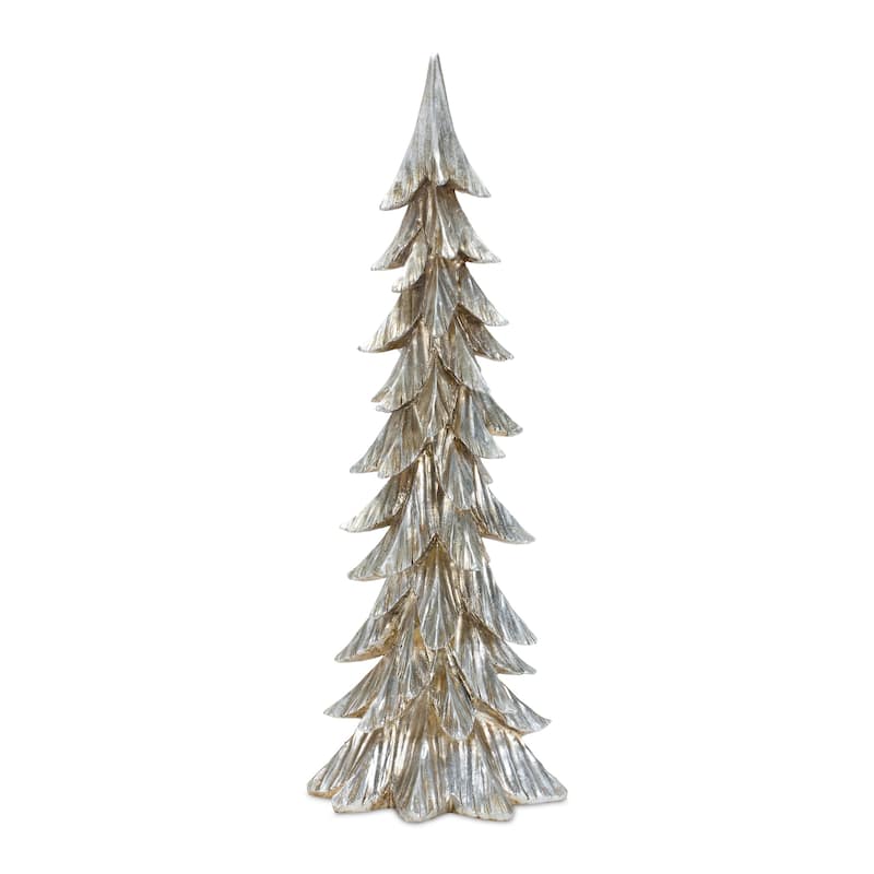 Set of 3 Silver Christmas Trees Tabletop Decor 2.25'