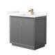 Option Dark Gray / Giotto Quartz Top / Satin Bronze