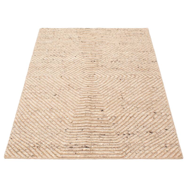 ECARPETGALLERY Hand-knotted Tangier Tan Wool Rug - 5'2 x 7'10