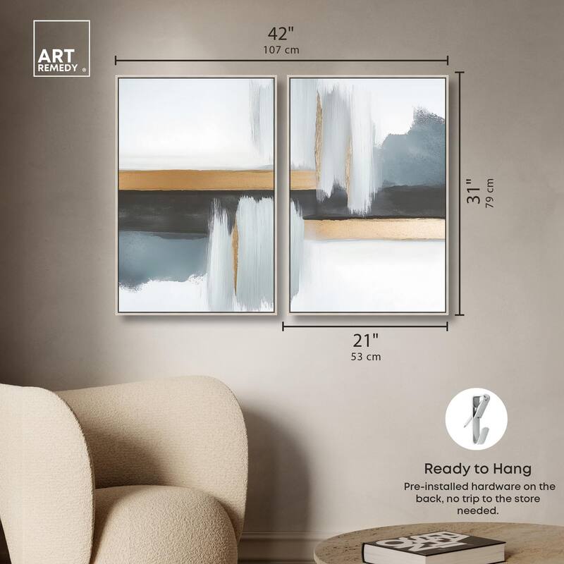 Azure Horizon II Canvas Set of 2 by Art Remedy
