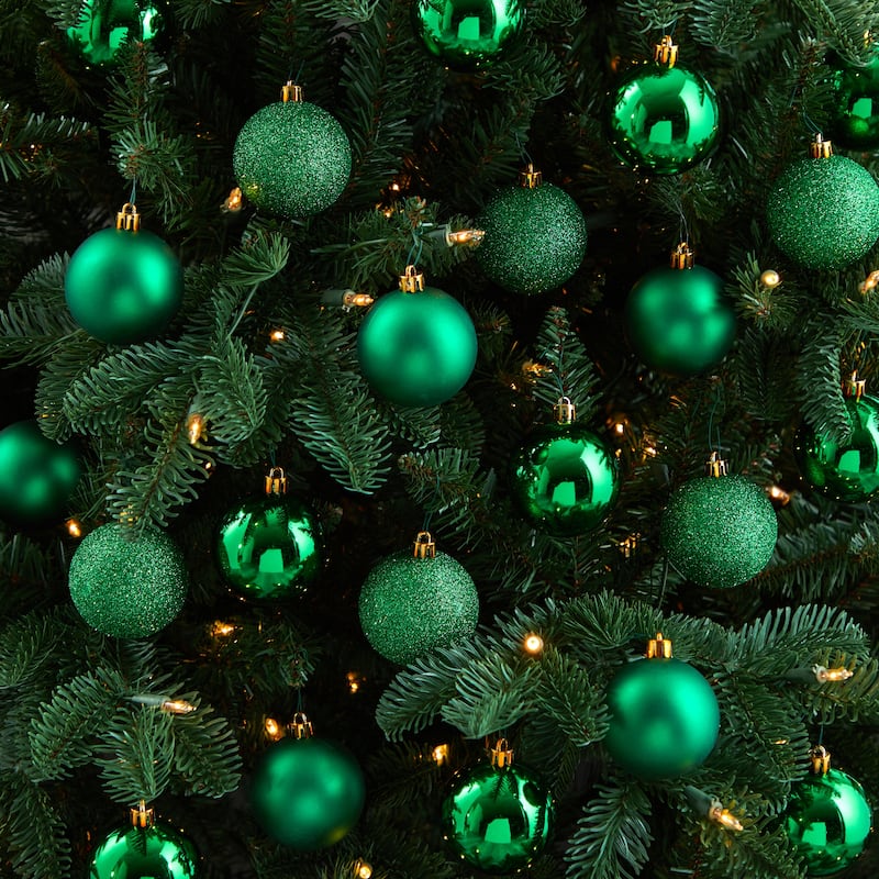 Holiday Christmas 30 Count 2.5" Shatterproof Ornament Set - 2.5