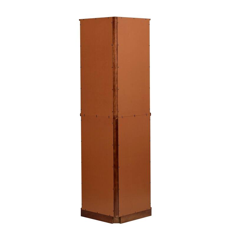 26 in. Width Display Cabinet Lighted Corner China Cabinet