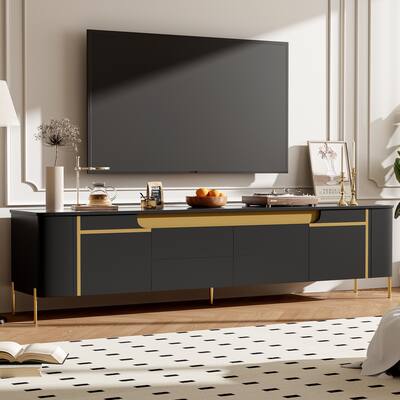 TV Stand TV Cabinet with Drawers and Spacious Cabinets