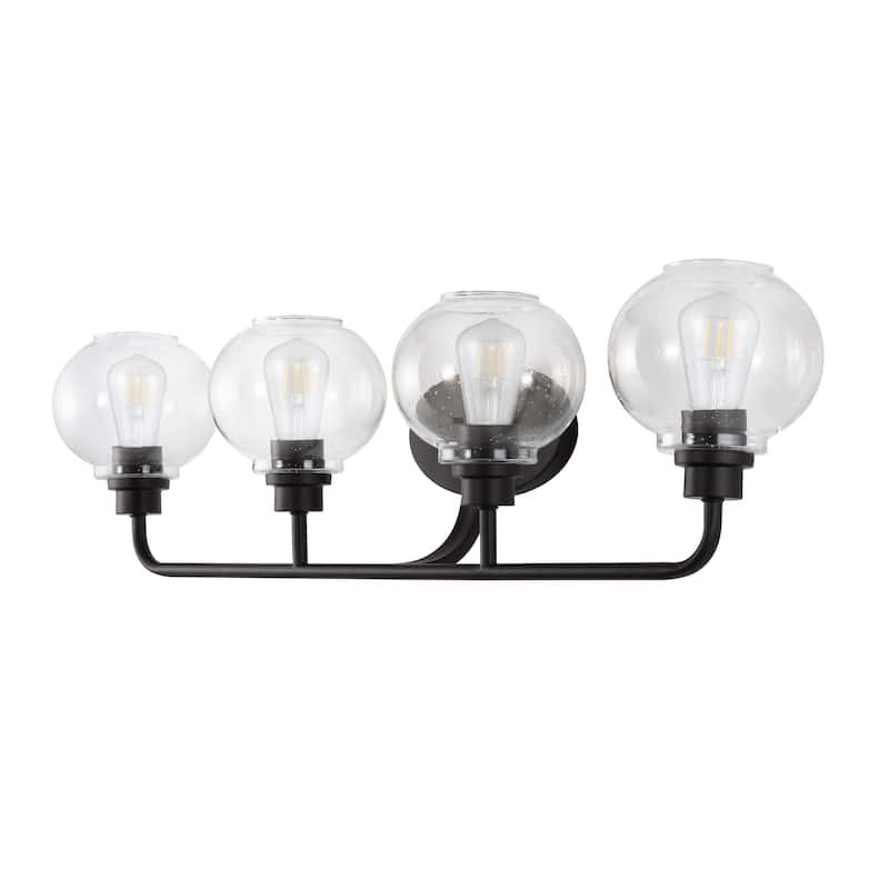 Staunton Iron/Seeded Glass Cottage Rustic LED Vanity Light, by JONATHAN Y