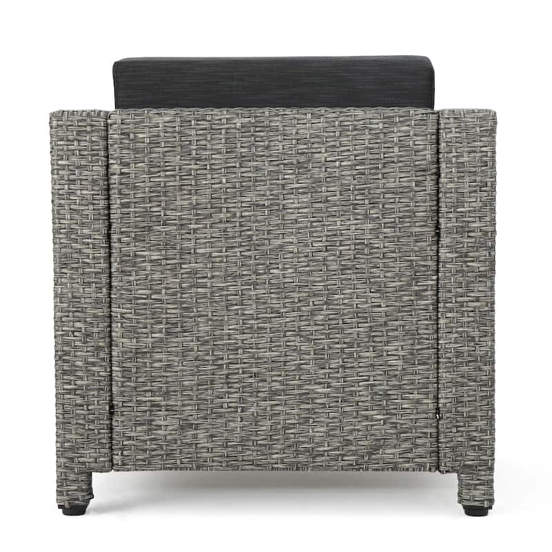 Puerta Outdoor Club Chairs with Water Resistant Cushions (Set of 4) by Christopher Knight Home
