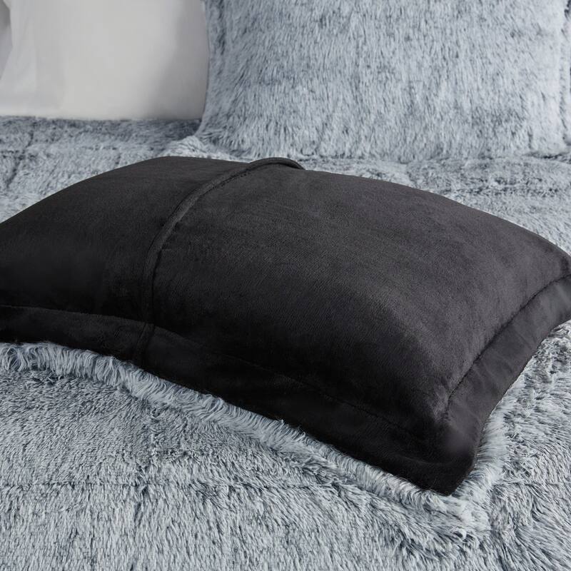 Intelligent Design Leena Shaggy Long Fur Comforter Mini Set