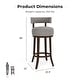preview thumbnail 18 of 32, Furniture of America Fendeson Transitional Nailhead Swivel Barstool (Set of 2)