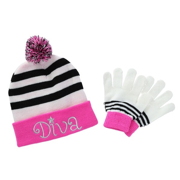 girls hat and glove set