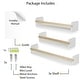 preview thumbnail 7 of 7, Wallniture Utah Wood Wall Shelves Kids Bookshelf Set of 3 Toy Storage - White