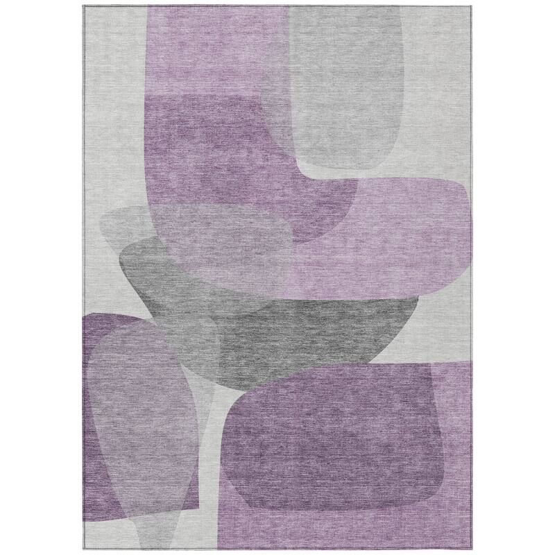 HomeRoots Abstract Transitional Rectangle Outdoor Rug