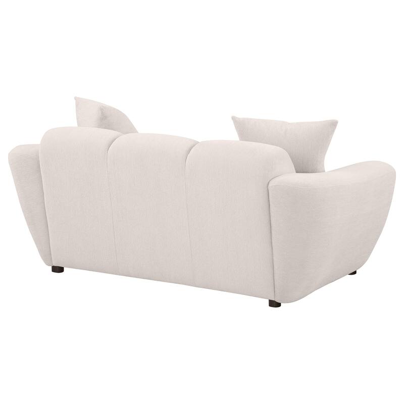 Destino Chenille Upholstered Splayed Arm Loveseat Greige - N/A