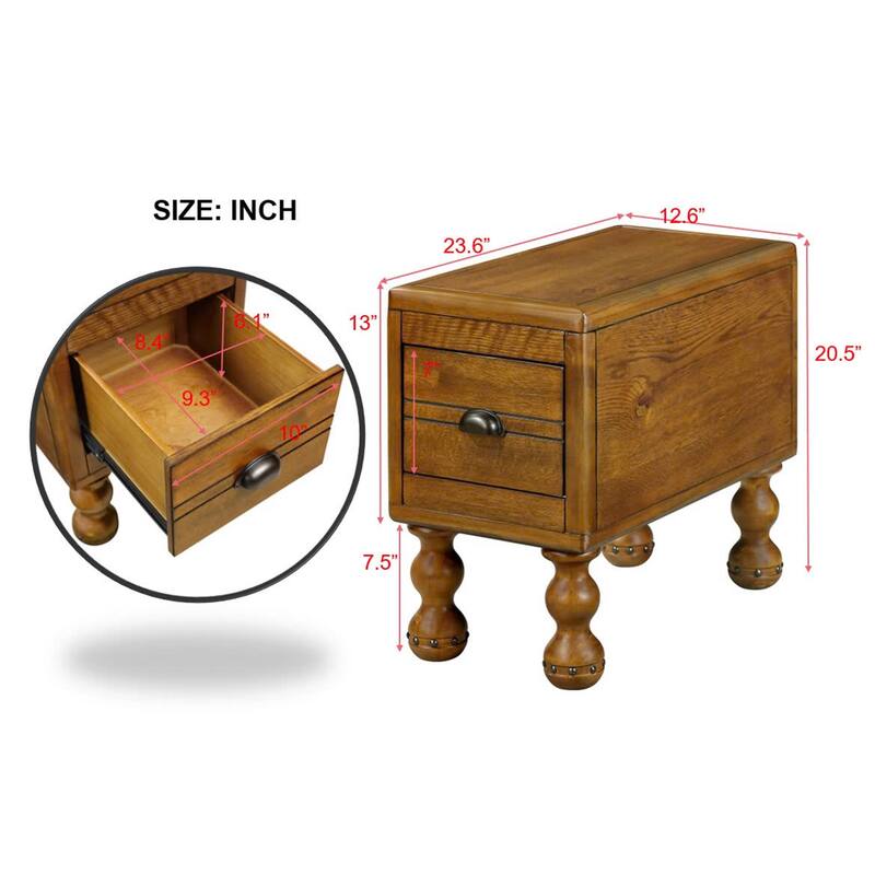 Corner Table Storage Cabinet Sofa Couch Side Table End Table