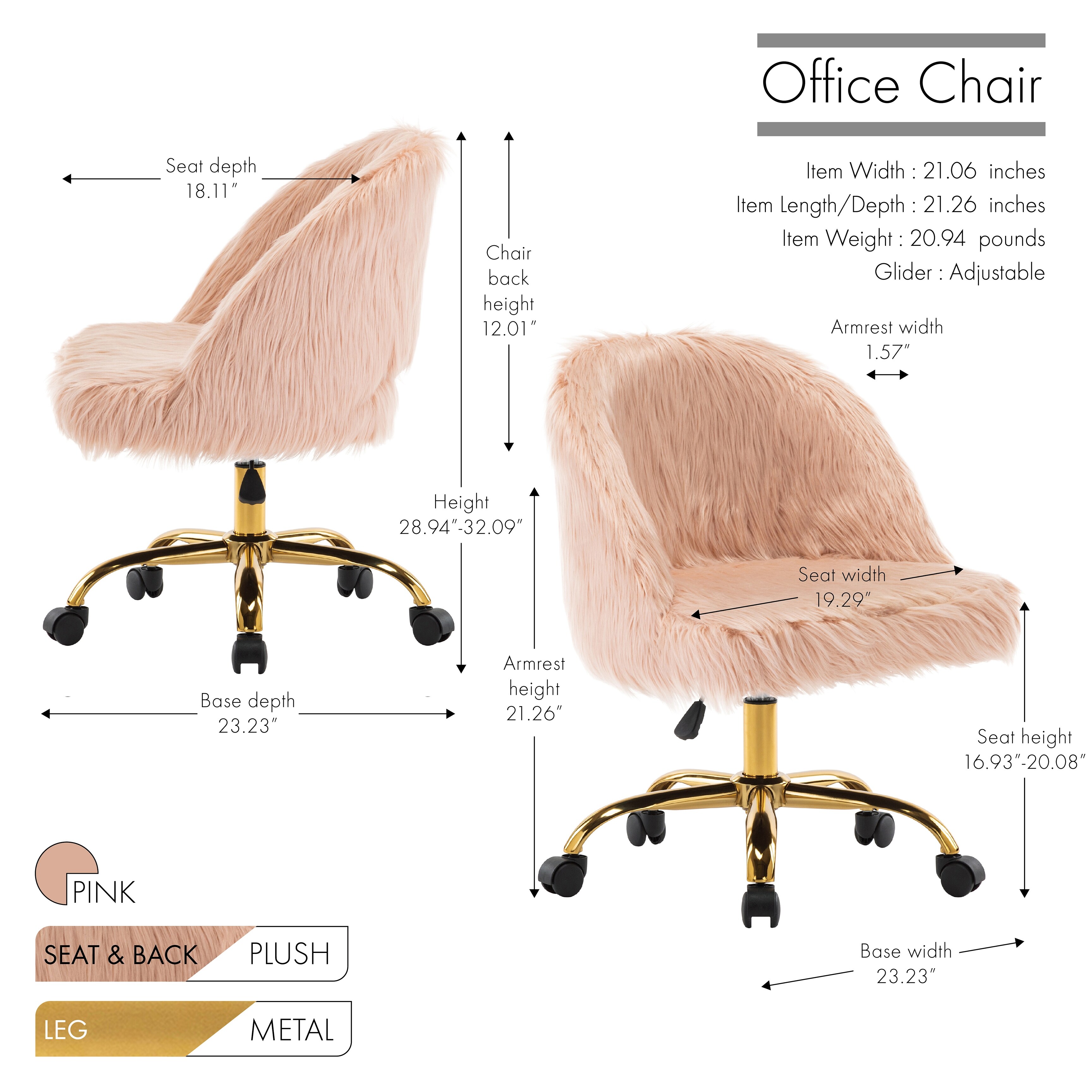 Swivel Chair Base With Legs - Office Chair Components Painted Nylon 5