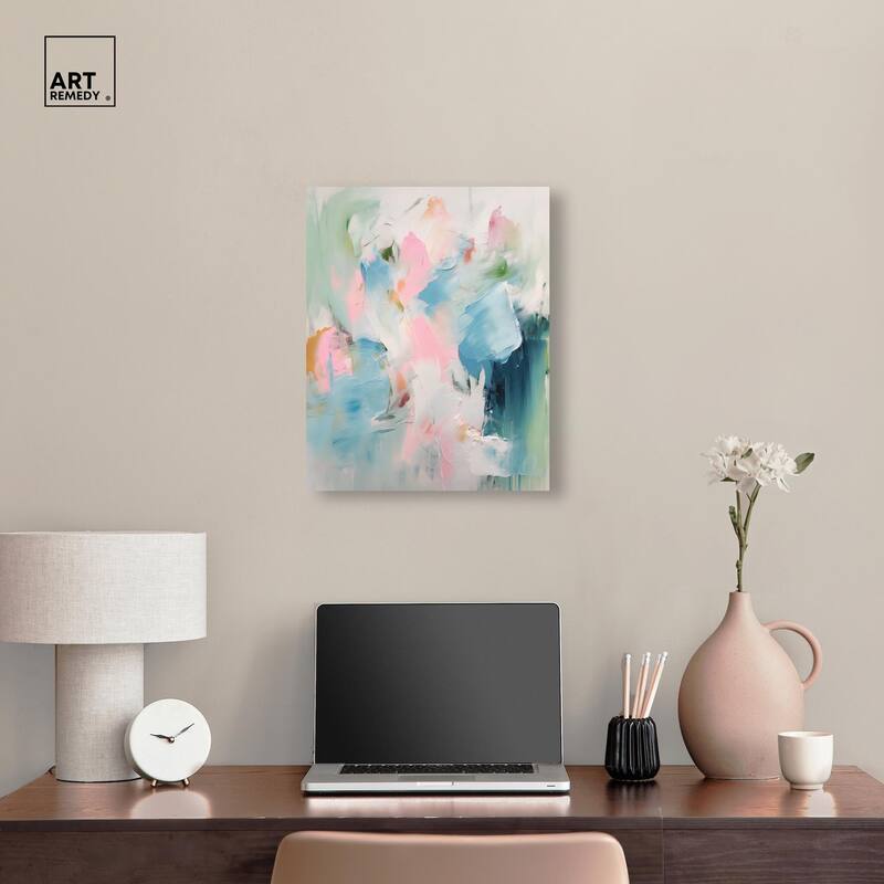 Neon Breeze I Canvas by Art Remedy, Gallery Wrapped