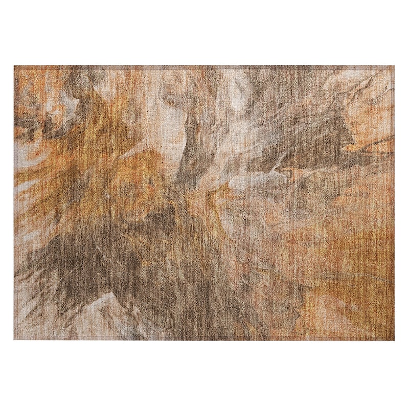 Machine Washable Indoor/ Outdoor Chantille Contemporary Splash Rug