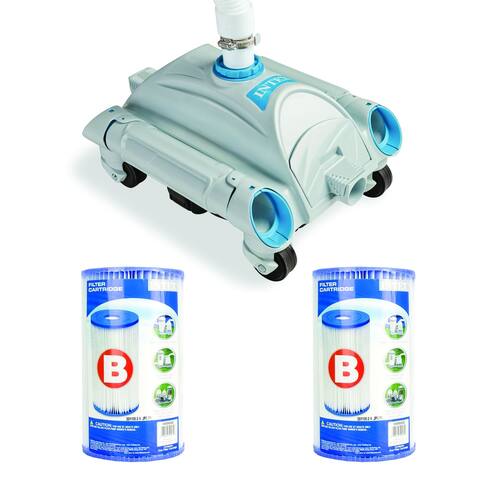 Pool Cleaner Pressure Side Vacuum Cleaner Bundled w/ Replacement Filter (2Pack) - 1.2
