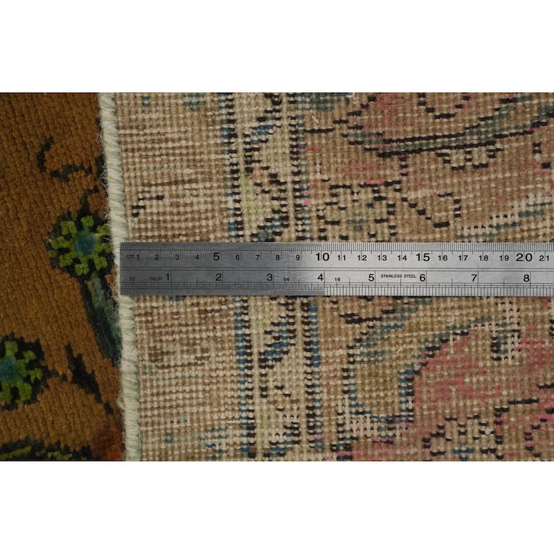Hand Knotted Oriental 100% Wool Carpet Traditional Floral Oranges & Rust Tabriz Area Rug - 12' 3'' X 9' 3''
