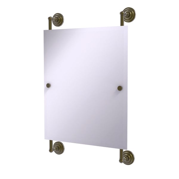 Allied Brass Que New Collection Rectangular Frameless Rail Mounted Mirror