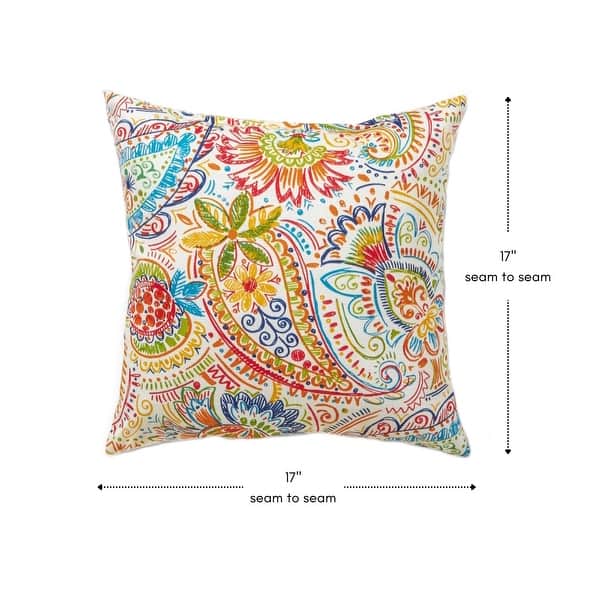 Greendale Home Fashions Painted Paisley Outdoor Accent Pillow, Set of 2 Greendale Home Fashions Painted Paisley Outdoor Accent Pillow, Set of 2