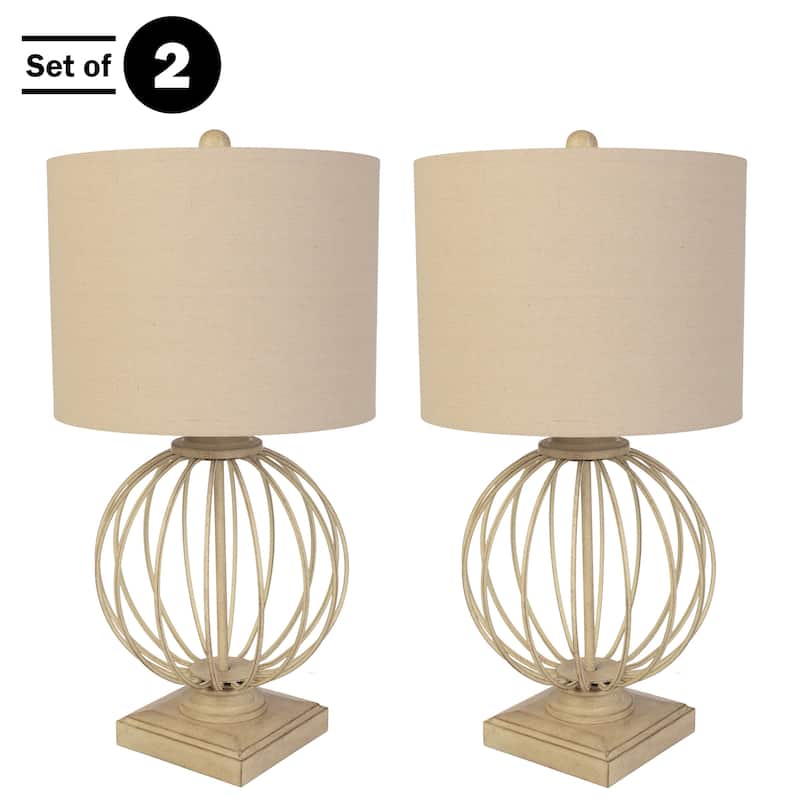 Stylish Modern Table Lamps by Lavish Home, Set of 2
