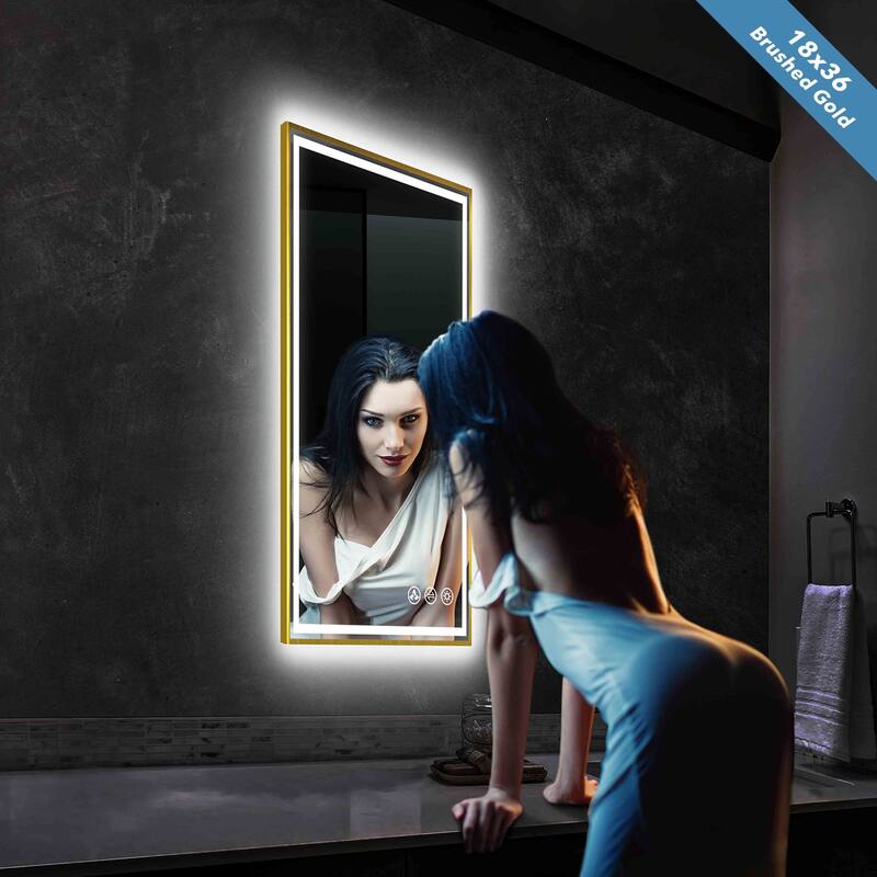 Fogless Color and Brightness Adjustable LED Mirror