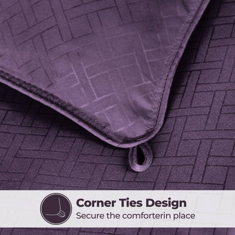 Superior Monochrome Basketweave Microfiber Down Alternative Comforter