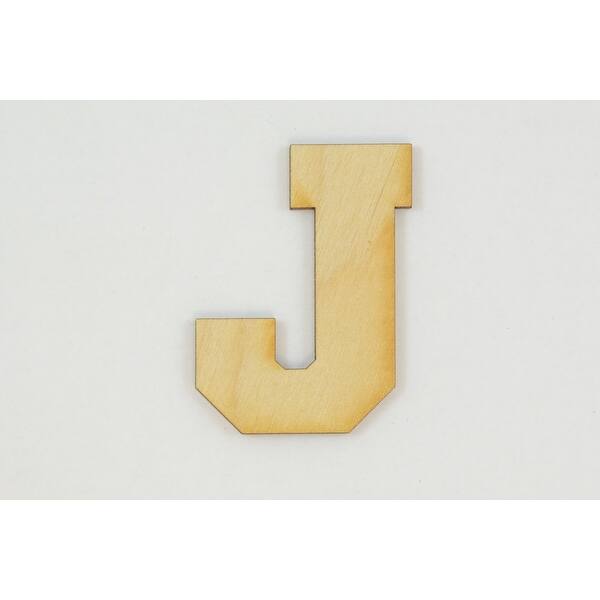 Shop 1 Pc 3 Inch X 1 4 Inch Thick Collegiate Font Wood Letters J