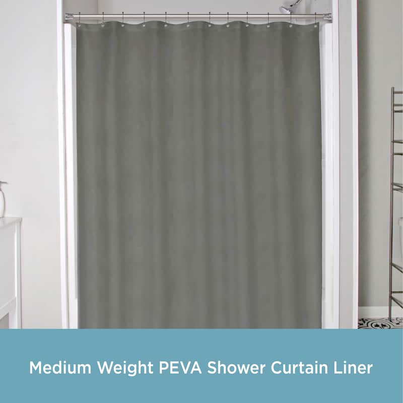 Kenney Medium Weight PEVA Shower Curtain Liner, 70" W x 72" H