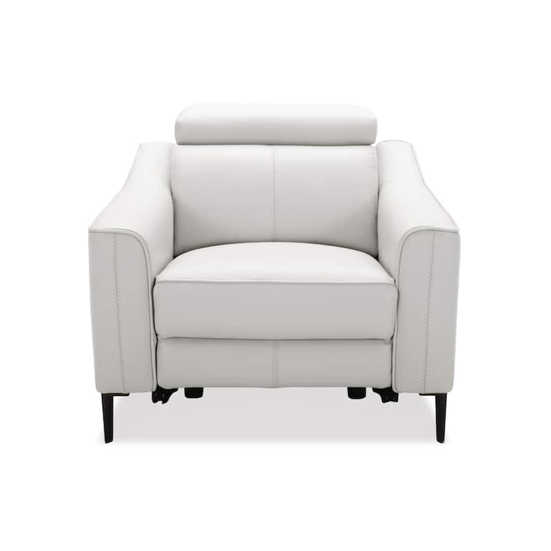 Divani Casa Eden Modern White Leather Recliner Chair