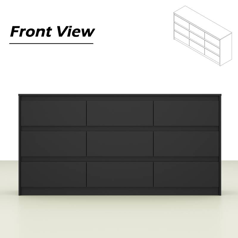 9 Drawer Dresser White Dresser Chest Drawer Storage Organizer Cabinet