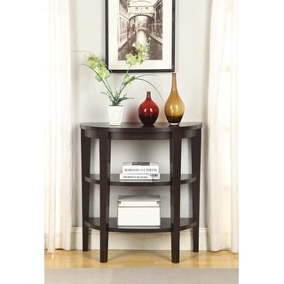 Convenience Concepts Newport Half-Circle Console Table with Shelves
