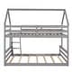 preview thumbnail 15 of 13, Twin over Full House Bunk Bed with Built-in Ladder , Sturdy Pine Wood Frame, Convertible Design, Full-Length Guardrail