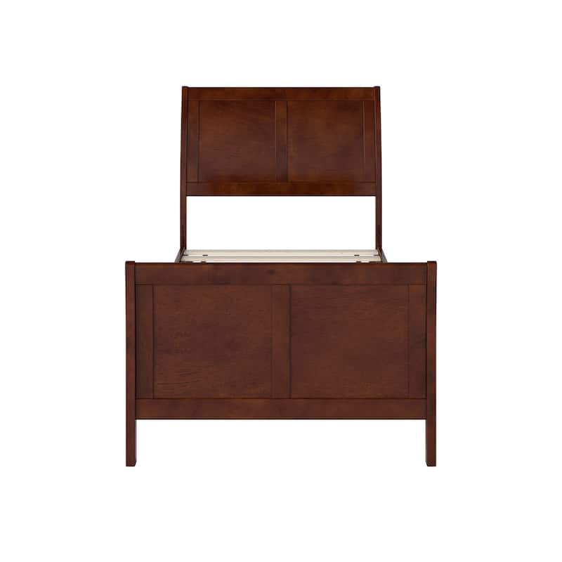 Valencia Solid Wood Low Profile Sleigh Platform Bed with Matching Footboard