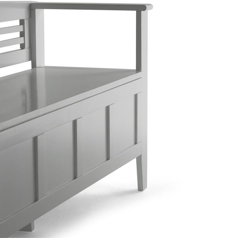 WYNDENHALL Chandler SOLID WOOD 48 inch Wide Contemporary Entryway Storage Bench - 48'' x 17'' x 25.2