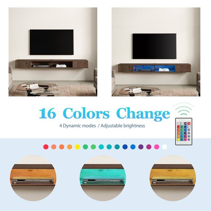 70 inch Floating TV Shelf for Wall, Entertainment Center for Living Room